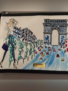 Catherine Malandrino Paris Girl/Arc de Triomphe Wristlet- iPad Air Bag
